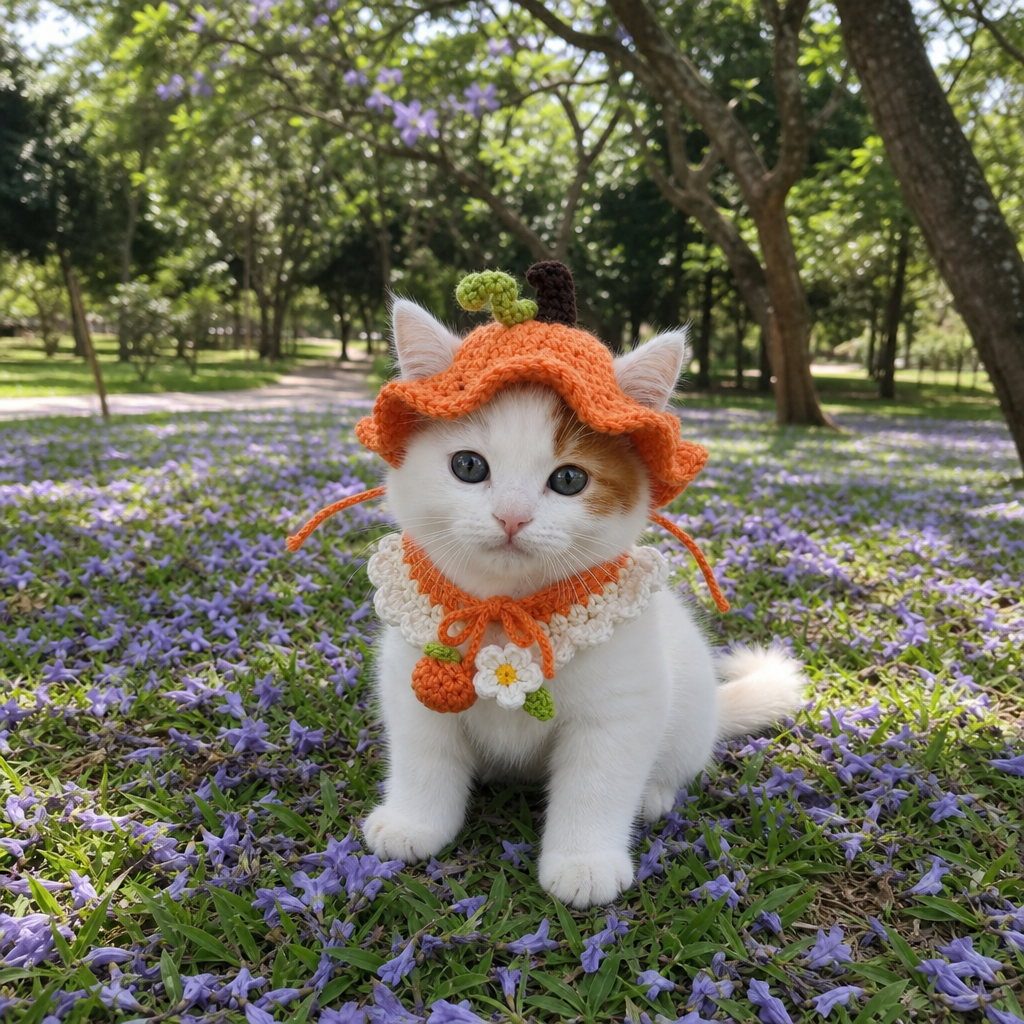 Crochet Pet Set (Hat + Scarf)