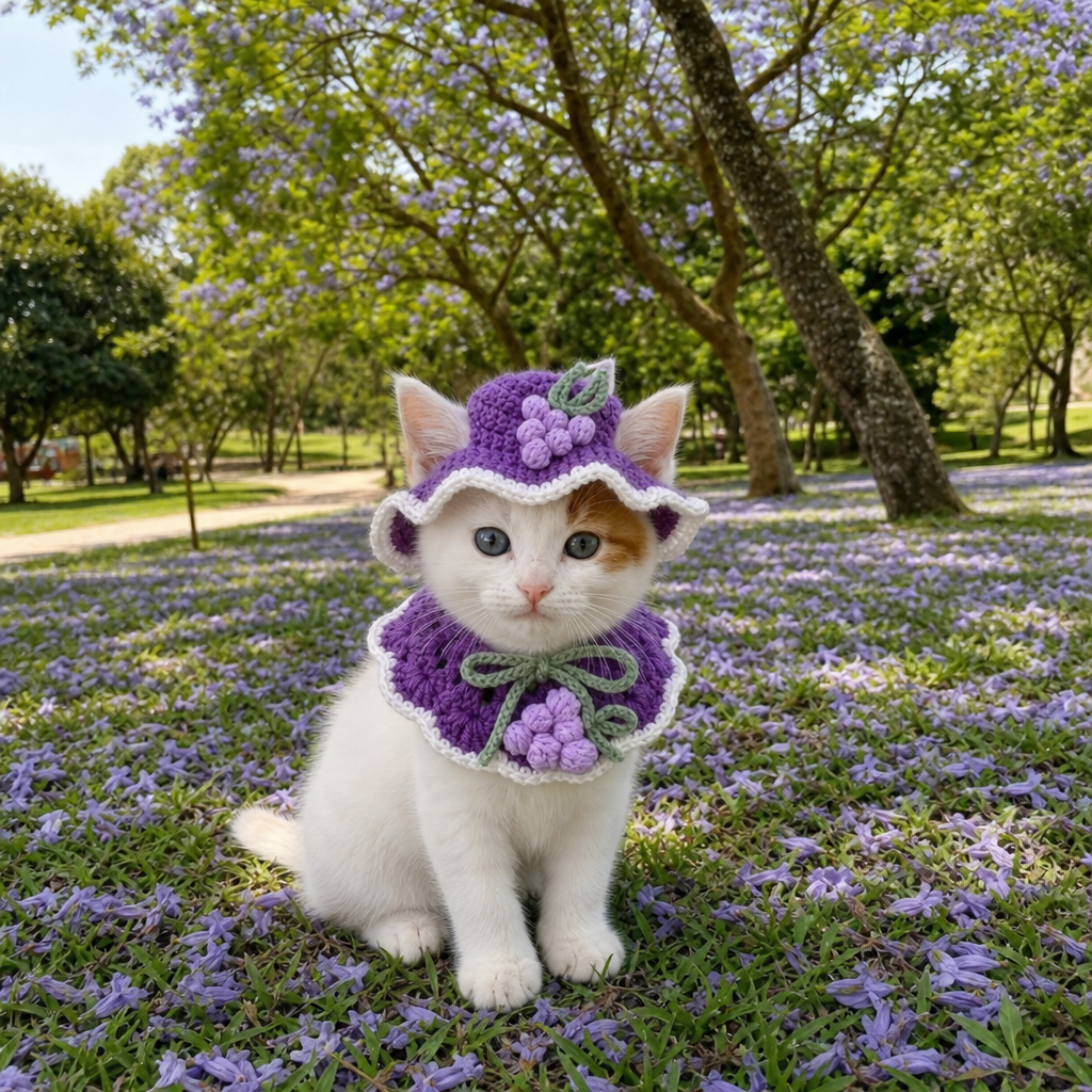 Crochet Pet Set (Hat + Scarf)